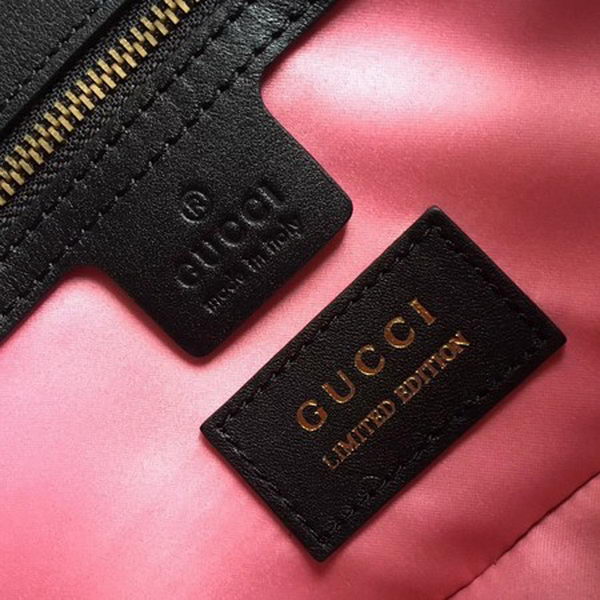 Gucci GG Marmont Small Chevron Shoulder Bag 443497 Black