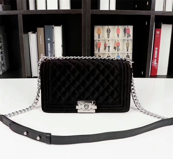 Chanel Le Boy Suede Leather Bag 67086 Black