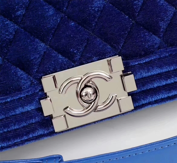 Chanel Le Boy Suede Leather Bag 67086 Blue