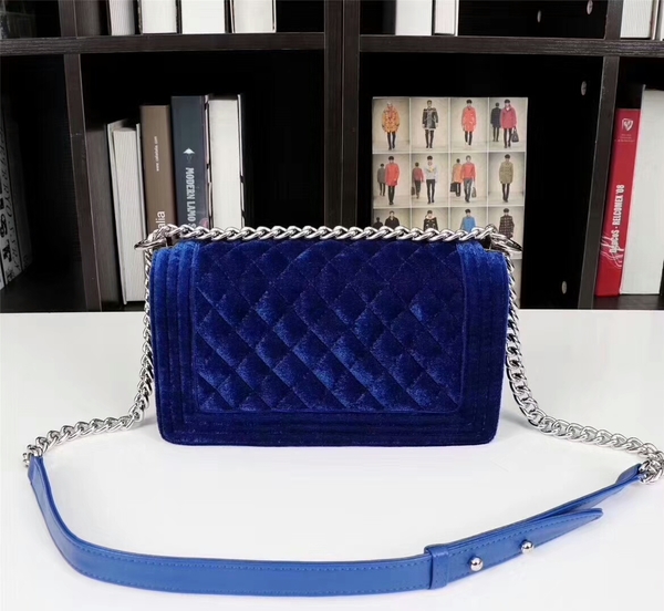 Chanel Le Boy Suede Leather Bag 67086 Blue