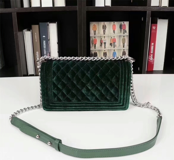 Chanel Le Boy Suede Leather Bag 67086 Green