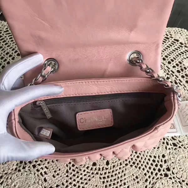 Chanel Falp Shoulder Bag Sheepskin Leather 8006A Pink