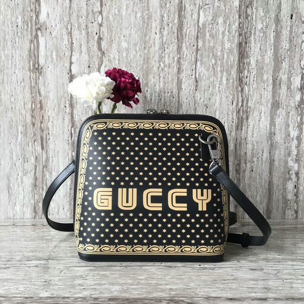 Gucci 2018 Fashion Show Shell Shoulder Bag 501122 Black