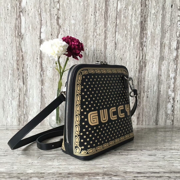 Gucci 2018 Fashion Show Shell Shoulder Bag 501122 Black