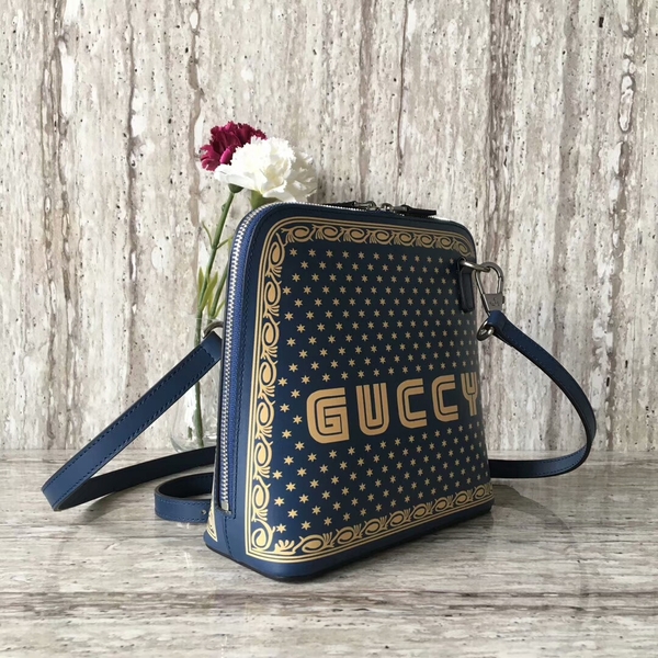 Gucci 2018 Fashion Show Shell Shoulder Bag 501122 Blue