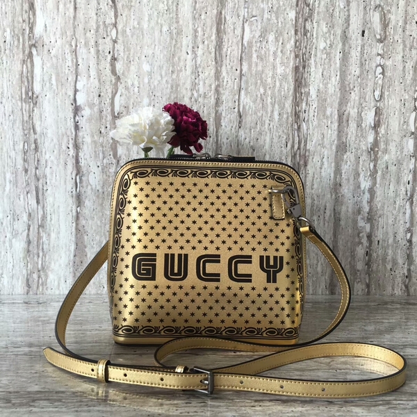 Gucci 2018 Fashion Show Shell Shoulder Bag 501122 Gold