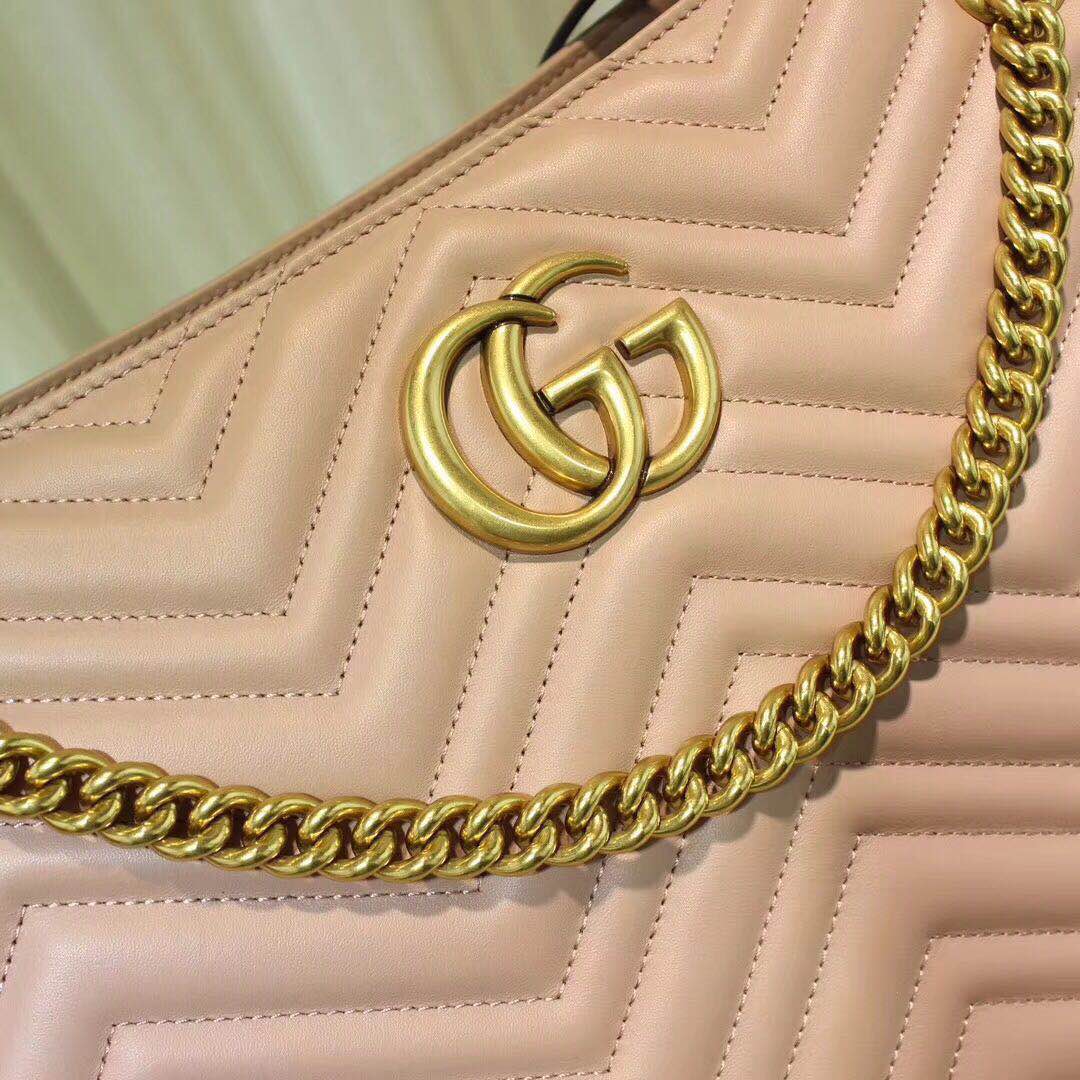 Gucci Marmont Medium Matelasse Shoulder Bag 447627 Pink