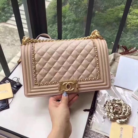 Boy Chanel Flap Bag Original Leather B67086 Apricot