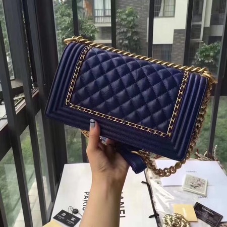 Boy Chanel Flap Bag Original Leather B67086 Blue