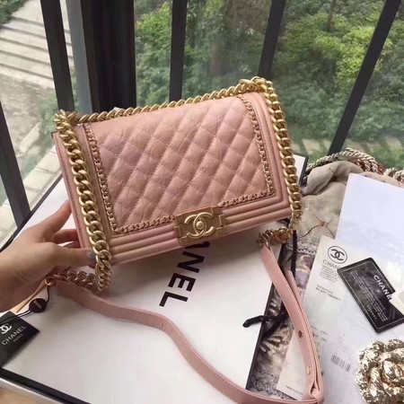 Boy Chanel Flap Bag Original Leather B67086 Pink