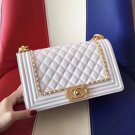 Boy Chanel Flap Bag Original Leather B67086 White