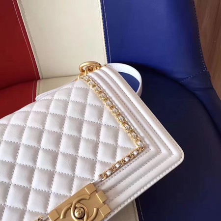 Boy Chanel Flap Bag Original Leather B67086 White