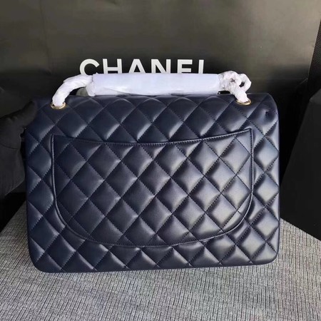 Chanel Maxi Quilted Classic Flap Bag Blue Sheepskin Leather A58601 Gold
