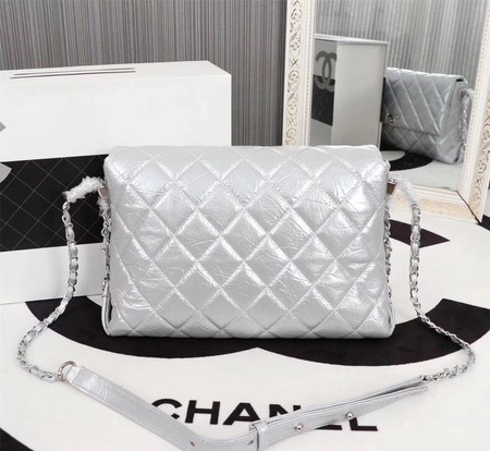 Chanel Classic Flap Bag Bright Leather A33650 Silver