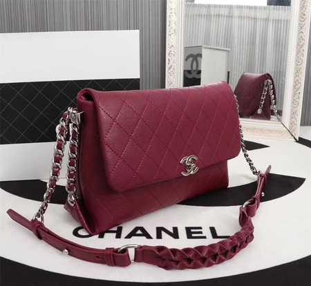 Chanel Classic Flap Bag Calfskin Leather A33654 Wine