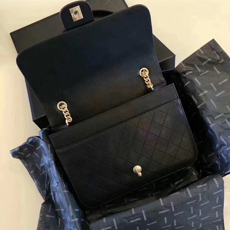 Chanel Classic Flap Bag Original Sheepskin Leather A33657 Black