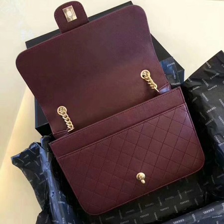 Chanel Classic Flap Bag Original Sheepskin Leather A33657 Wine