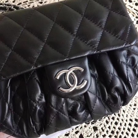 Chanel Classic Flap Bag Sheepskin Leather A33658 Black