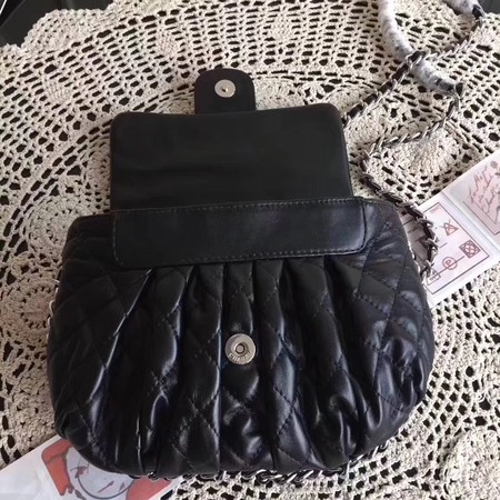 Chanel Classic Flap Bag Sheepskin Leather A33658 Black