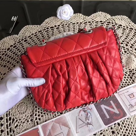 Chanel Classic Flap Bag Sheepskin Leather A33658 Red
