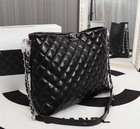 Chanel Shoulder Bag Calfskin Leather A33655 Black