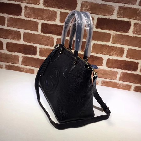 Gucci Calf Leather Soho Top Handle Bag 308362 Black