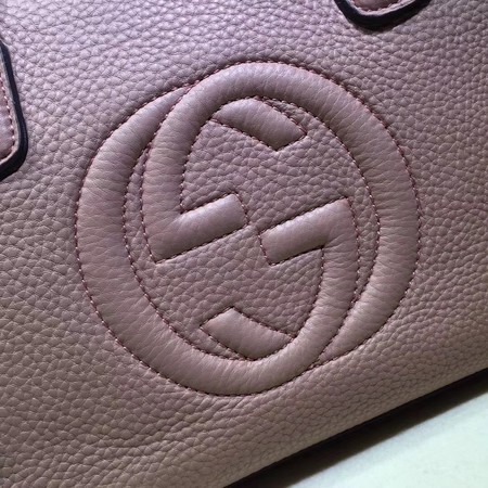Gucci Calf Leather Soho Top Handle Bag 308362 Pink