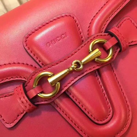 Gucci Lady Web Hand-Stained Leather Shoulder Bag 380573 Red