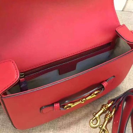 Gucci Lady Web Hand-Stained Leather Shoulder Bag 380573 Red