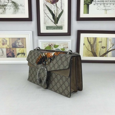 Gucci Dionysus GG Supreme Canvas Shoulder Bag 400249 Khaki