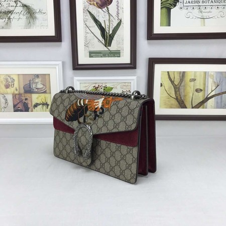 Gucci Dionysus GG Supreme Canvas Shoulder Bag 400249 Purple