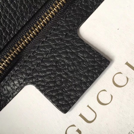Gucci GG Marmont Leather Shoulder Bag 401173 Black