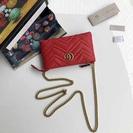 Gucci GG Marmont mini Chain Bag 443447 Red