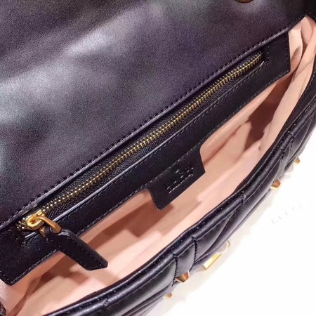 Gucci GG Marmont Small Matelasse Shoulder Bag 443497 Black