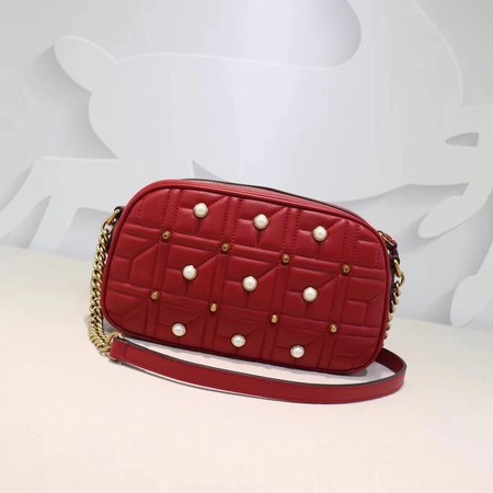 Gucci GG Marmont Small Shoulder Bag 447632 Red