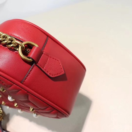 Gucci GG Marmont Small Shoulder Bag 447632 Red