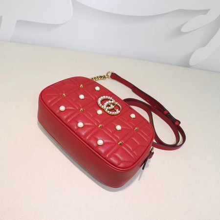 Gucci GG Marmont Small Shoulder Bag 447632 Red