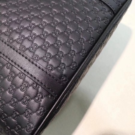 Gucci Signature Leather Top Handle Bag 449654 Black