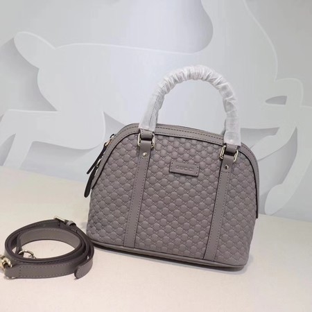 Gucci Signature Leather Top Handle Bag 449654 Grey