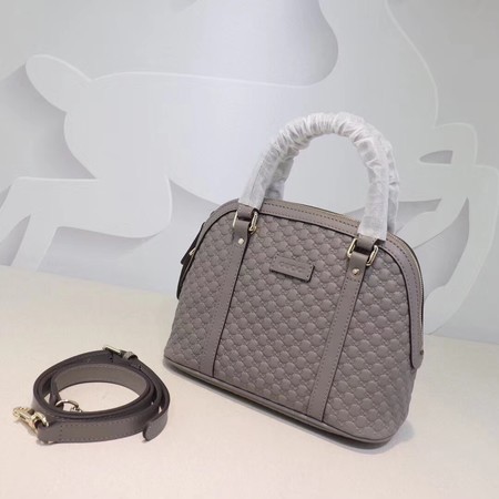 Gucci Signature Leather Top Handle Bag 449654 Grey