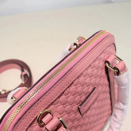 Gucci Signature Leather Top Handle Bag 449654 Pink