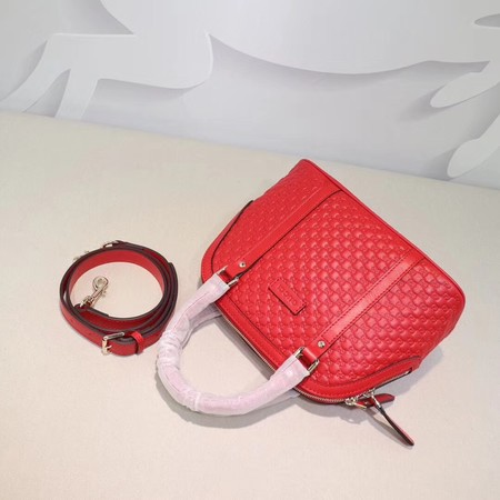 Gucci Signature Leather Top Handle Bag 449654 Red