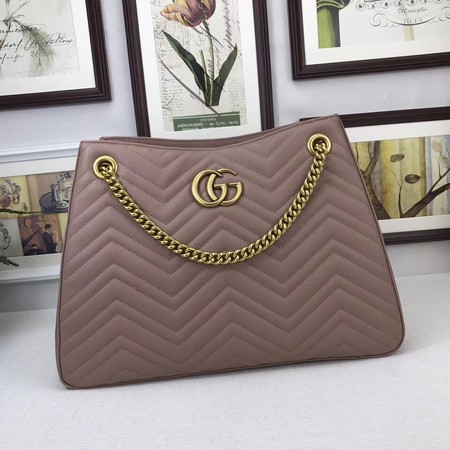 Gucci GG Marmont Medium Matelasse Shoulder Bag 453569 Pink