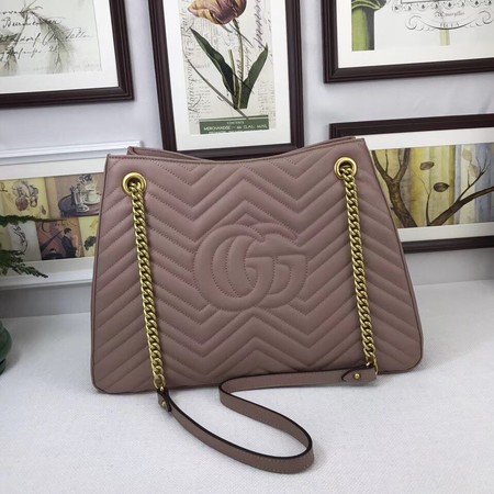 Gucci GG Marmont Medium Matelasse Shoulder Bag 453569 Pink