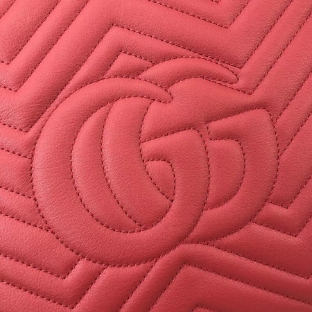 Gucci GG Marmont Medium Matelasse Shoulder Bag 453569 Red