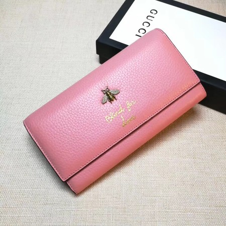 Gucci Animalier Continental Wallet 454070 Pink