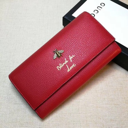 Gucci Animalier Continental Wallet 454070 Red
