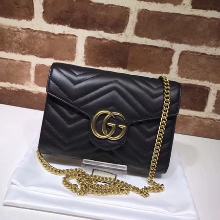 Gucci GG Marmont Matelasse mini Bag 474575 Black