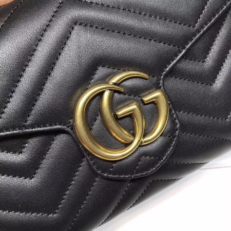 Gucci GG Marmont Matelasse mini Bag 474575 Black