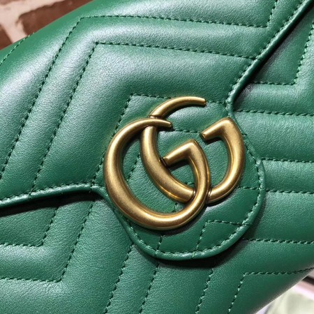 Gucci GG Marmont Matelasse mini Bag 474575 Green